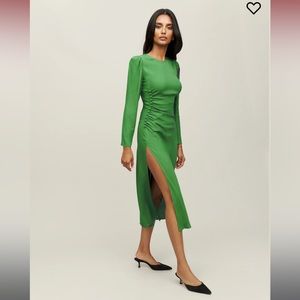 REFORMATION Freda Dress Kelly Green 4